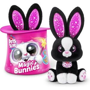 Pets Alive Magic Bunnies (Sootie) Plush Bunny Surprise Black Interactive Toy